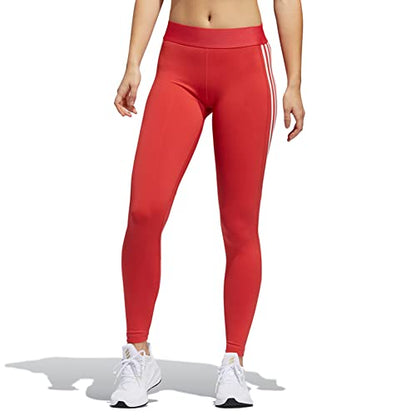 adidas Women's Alphaskin Sport 3-Stripes Long Tight Glory Red X-Small