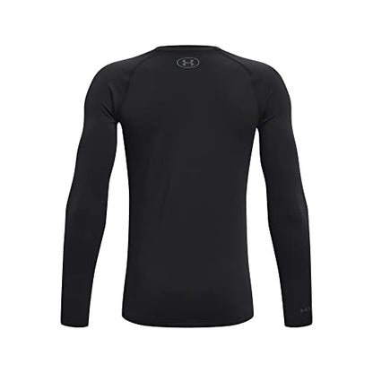 Under Armour Boys Packaged Base 2.0 Crew , (001) Black / / Pitch Gray , Medium