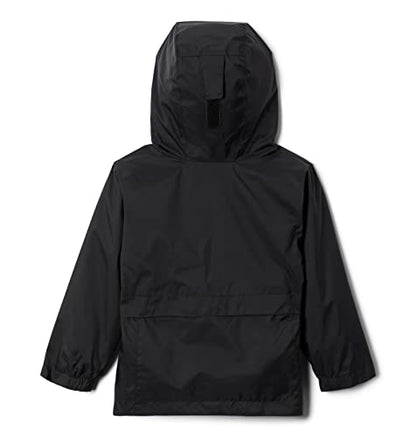 Columbia Toddler Girls Rain-Zilla Jacket, Black, 2T