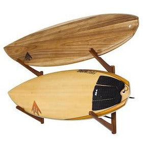 Triple Surfboard Wall Rack | Bamboo Rack Perfect for Surf, Wakeboards, Snowboards, Skateboards
