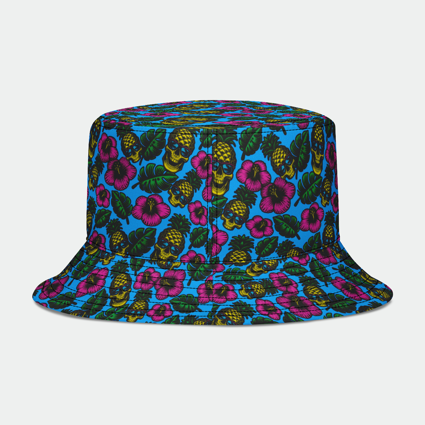 Pineapple Head Blue Bucket Hat