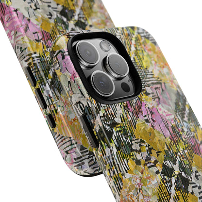 Purple Plaid Floral Artistic Tough Phone Case