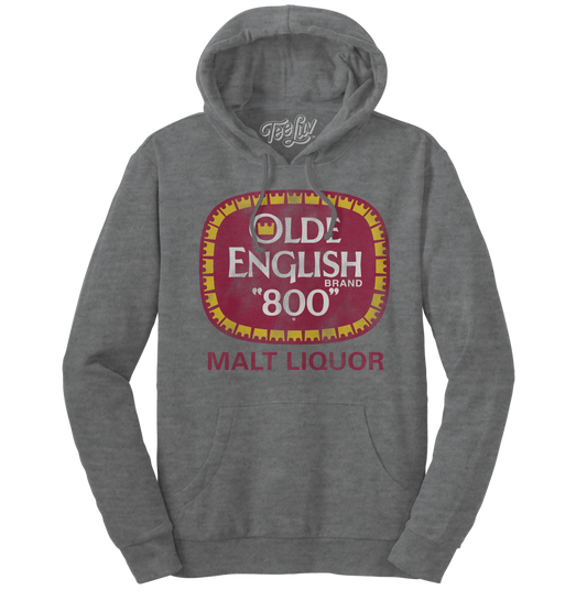 Olde English 800 Malt Liquor Hooded Sweatshirt - Oxford Gray