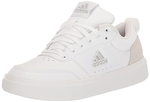 adidas Women's Park St Sneaker, White/White/Silver Metallic, 9.5