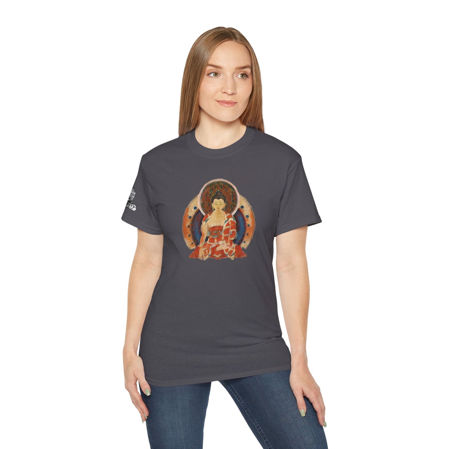 Fine Art Buddha Oil Paint Print Unisex Ultra Cotton Tee