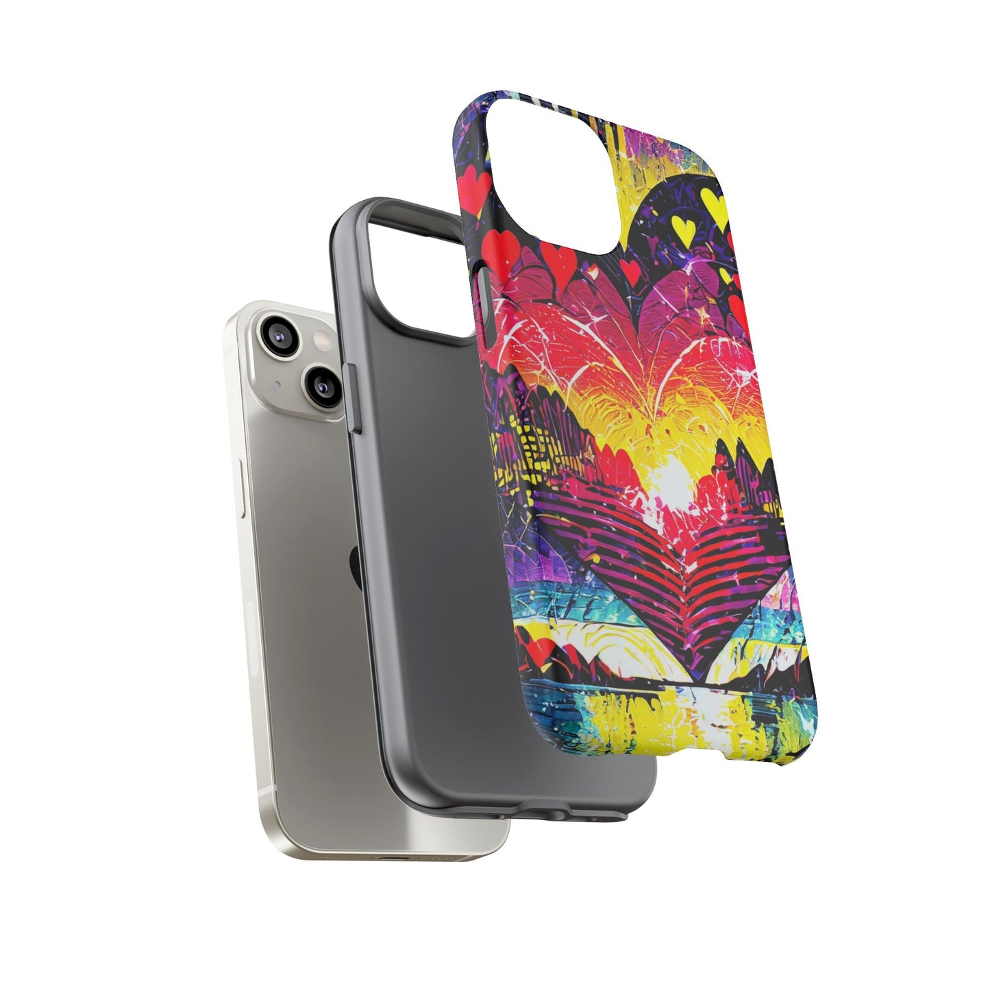 Vibrant Heart Sunset Tough Phone Case