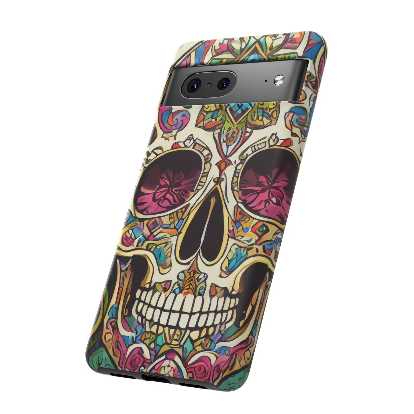 Colorful Sugar Skull Tough Phone Case