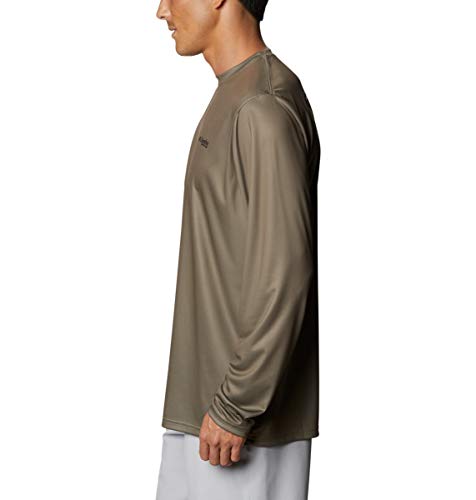 Columbia Men's Terminal Tackle PFG Fish Triangle Long Sleeve, Sage/Bass, XX-Large