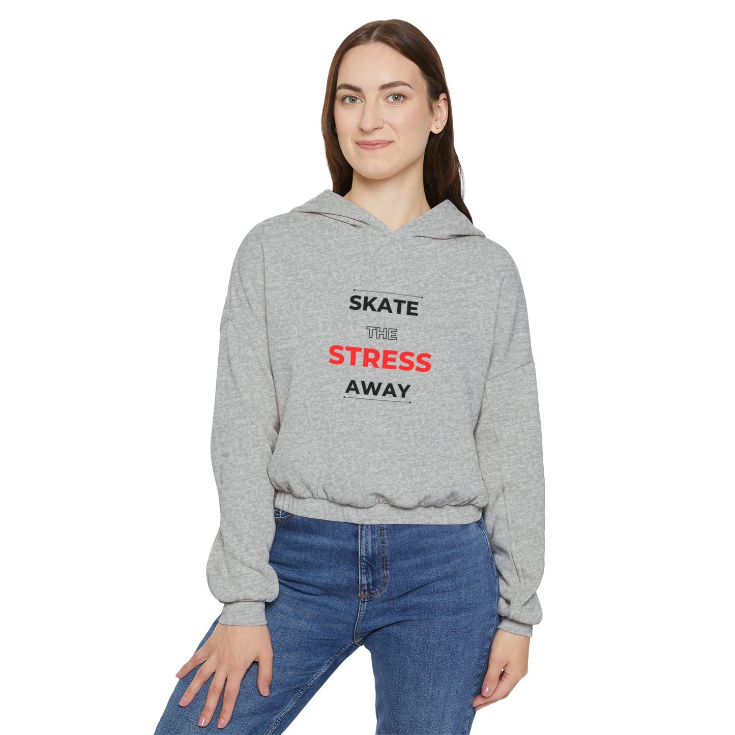 Women’s Cropped Skate the Stress Away Hoodie