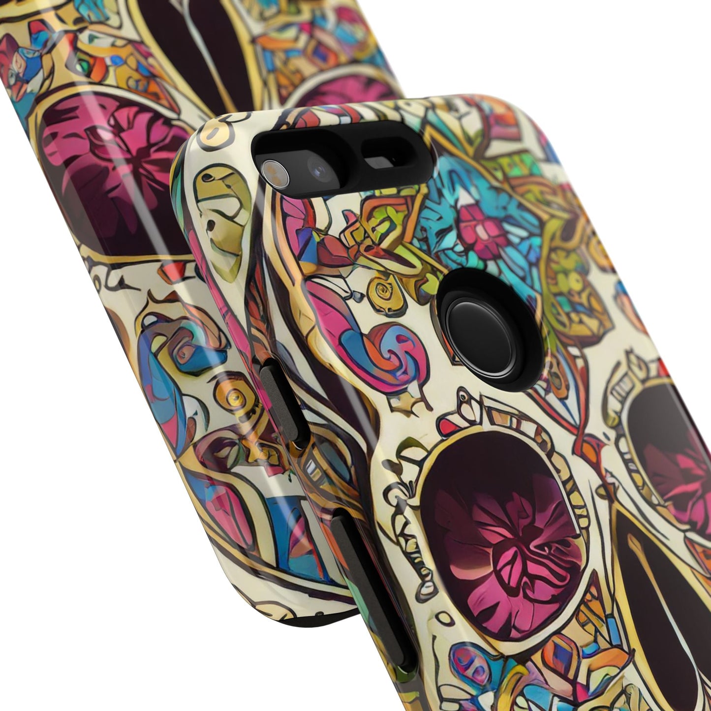 Colorful Sugar Skull Tough Phone Case