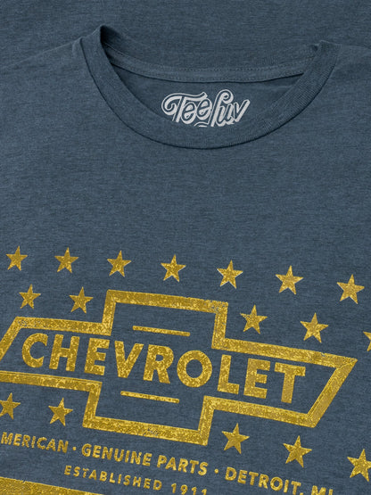 Chevrolet Yellow Stars & Stripes T-Shirt - Gray