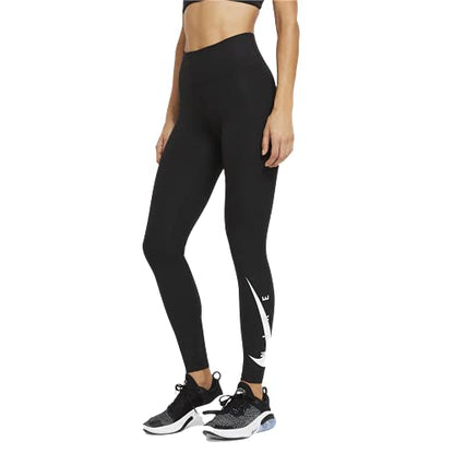 Nike Women's Plus Size Mid-Rise 7/8 Leggings (Black/Reflective Silver) Size 3X