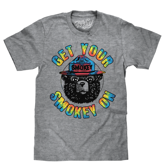 Get Your Smokey On Tie Dye T-Shirt - Gray