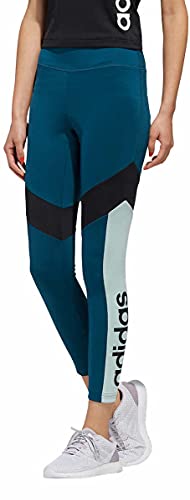 adidas Women's Designed 2 Move Colorblock Regular Rise 7/8 Tight Tech Mineral/Black X-Small