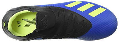 adidas Unisex-Kid's X 18.3 FG Soccer Shoe, Football Blue/Solar Yellow/core Black, 1.5 M US Big Kid