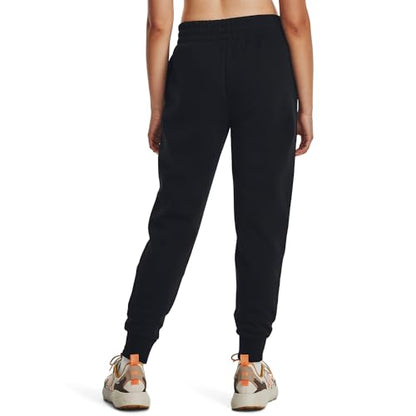 Under Armour Womens Rival Fleece Joggers , (001) Black / / White , Medium