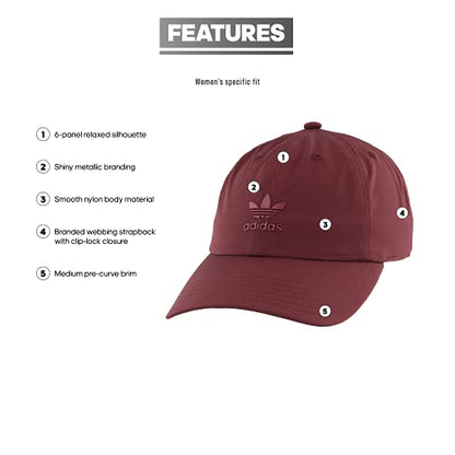 adidas Originals Women's Originals Shine Strapback 2.0, Collegiate Burgundy, One Size