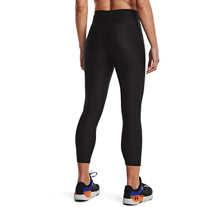 Under Armour womens Heatgear Armour High No-slip Waistband Ankle Leggings , Black (001)/White , Medium