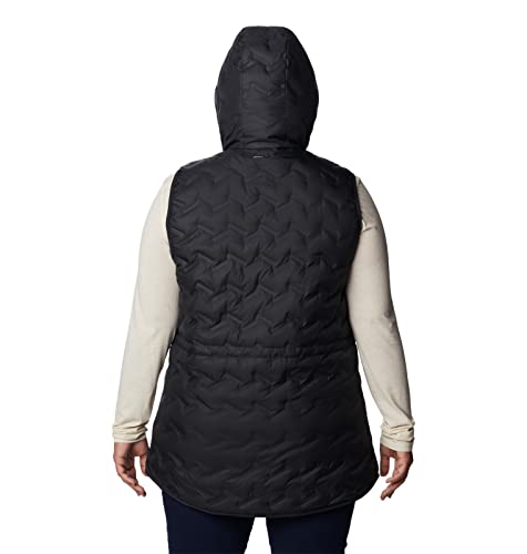 Columbia Women's Delta Ridge Hooded Vest, Black, 2X Plus