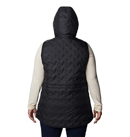 Columbia Women's Delta Ridge Hooded Vest, Black, 2X Plus