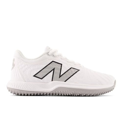 New Balance Women's FuelCell Fuse v4 Turf Trainer Softball Shoe, Optic White/Raincloud/Ice Blue, 7.5