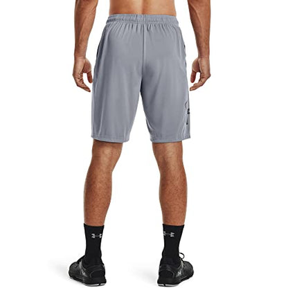Under Armour Mens Tech Graphic Short , Steel (035)/Black , Large