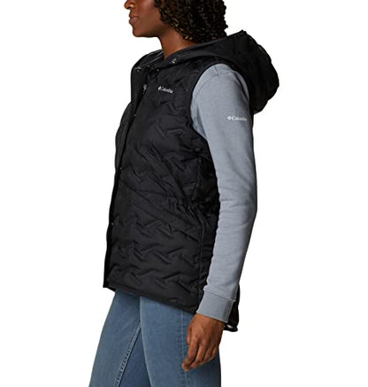 Columbia Women's Delta Ridge Hooded Vest, Black, 2X Plus