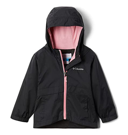 Columbia Toddler Girls Rain-Zilla Jacket, Black, 2T
