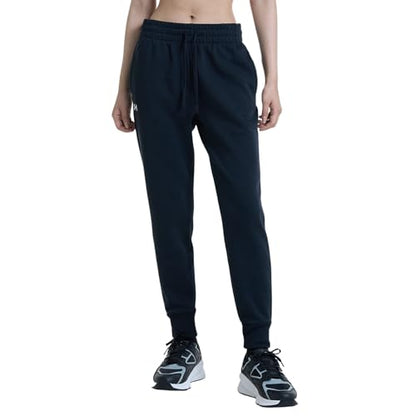 Under Armour Womens Rival Fleece Joggers , (001) Black / / White , Medium