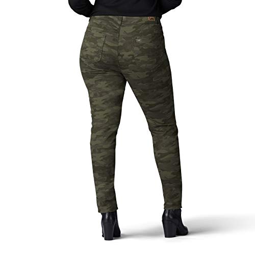 Lee Women's Plus-Size Sculpting Slim Fit Skinny Leg Jean, Hunter Camo, 30W Petite