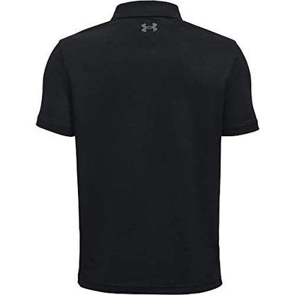 Under Armour Boy's Performance Polo (Big Kids) Black XL (18-20 Big Kids)