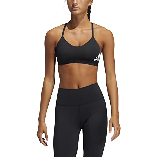 adidas Women's All Me Light Support Training Bra, Black/White, Medium
