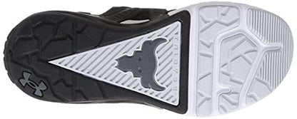 Under Armour Men's Project Rock 4 Training Shoe (11, Black/White, Numeric_11)