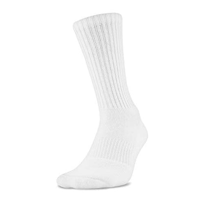 Under Armour Adult Charged Cotton Crew Socks, Multipairs , White/Gray (6-Pairs) , Medium