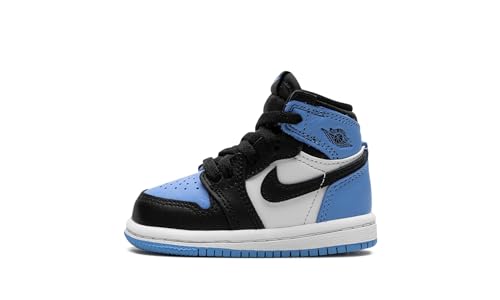 Nike Air Jordan 1 Retro High OG UNC Toe 2023 TD University Blue/Black/White Toddler Little Kid (us_Footwear_Size_System, Toddler, Numeric, Medium, Numeric_10)
