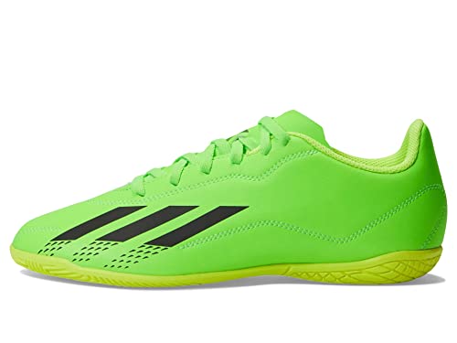 adidas X Speedportal.4 Indoor Soccer Shoe, Solar Green/Solar Red/Solar Yellow, 11 US Unisex Little Kid