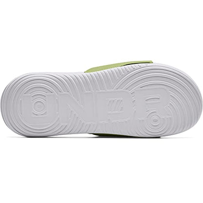 Under Armour Men's Ansa Graphic Logo Slide Sandal, White (100)/Sugar Mint, 11
