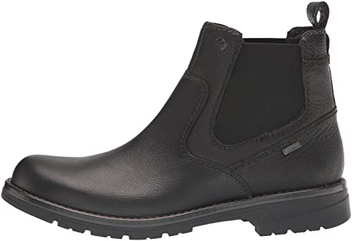 Clarks Men's Morris Up Waterproof Chelsea Boot, Black, 9 Wide