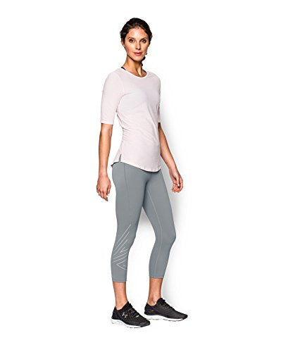 Under Armour Women's Fly-By 2.0 Graphic Capri, Steel (035)/Reflective, Small