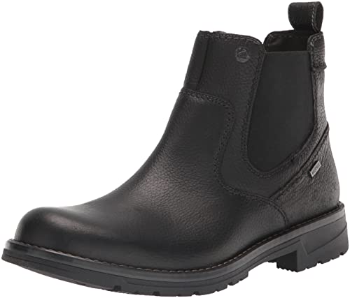 Clarks Men's Morris Up Waterproof Chelsea Boot, Black, 9 Wide