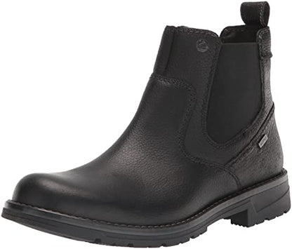 Clarks Men's Morris Up Waterproof Chelsea Boot, Black, 9 Wide