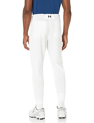 Under Armour Mens Utility Baseball Pant Closed 22 , (100) White / / Black , Large
