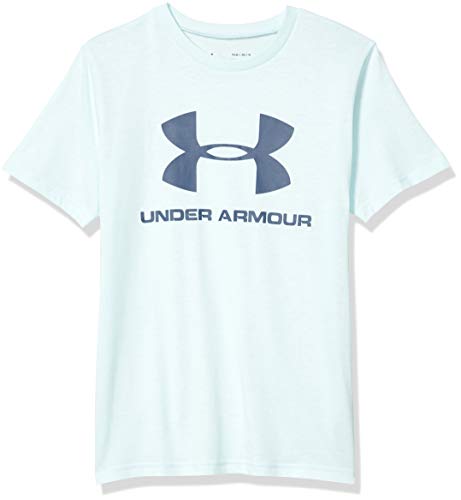 Under Armour Boys' Sportstyle Logo Shorts Sleeve T-Shirt , Rift Blue (462)/Blue Ink , Youth X-Small
