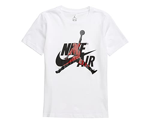 Jordan Boy's AJ Air Crew Short Sleeve Tee (Big Kids) White SM (8 Big Kid)