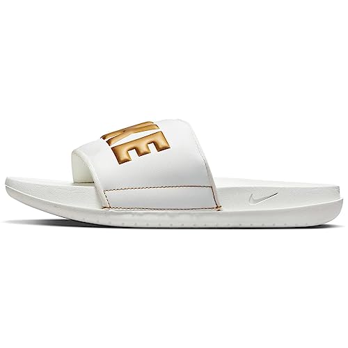 Nike Women's Offcourt Slide Style Bq4632, Summit White/Metallic Gold, 7