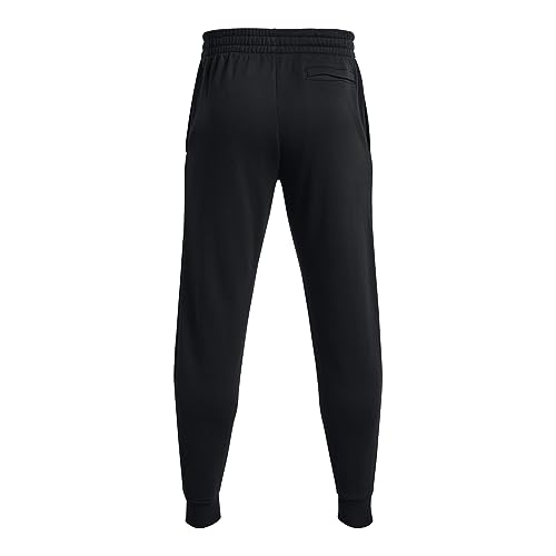 Under Armour Men's Standard Rival Fleece Graphic Joggers, (001) Black / / White, X-Large