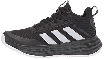 adidas Ownthegame 2.0 Basketball Shoe, Black/White/Carbon, 3.5 US Unisex Big Kid