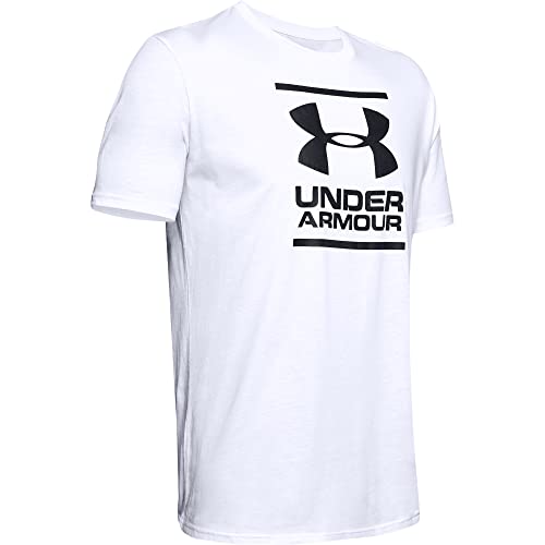 Under Armour mens Global Foundation Short-sleeve T-shirt , White (100)/Black , Medium