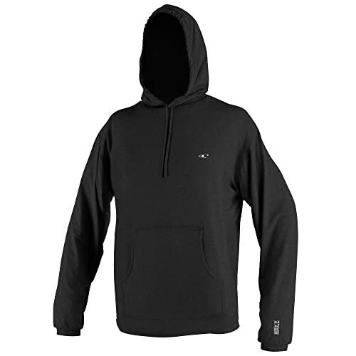 O'Neill Wetsuits Men's Standard Hybrid Long Sleeve Sun Hoodie, Black, X-Large