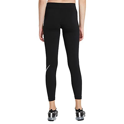 Nike Women's Mid-Rise Essential Swoosh Leggings Black